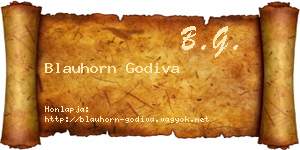 Blauhorn Godiva névjegykártya