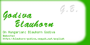 godiva blauhorn business card